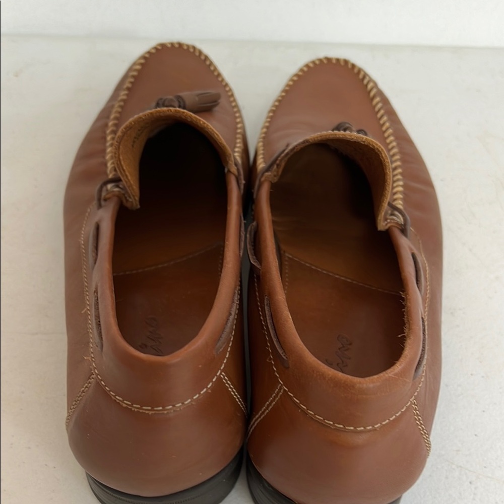Sandrino Leather Loafers with Moccasin Stitching brown 12D - Picture 5 of 7